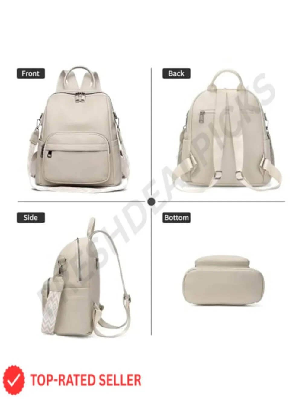 Women's Vegan Leather Mini Backpack Fashion Travel Shoulder Bag